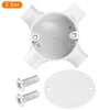 sourcing map 2Pcs PVC Conduit Box Junction Box 4 Way