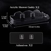 Goklmn 2 Pack Acrylic Shower Caddy No Drilling Adhesive Shower