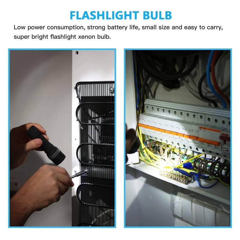 HaeKap 6 Pack Replacement 18 Volt Flashlight Xenon Bulb for