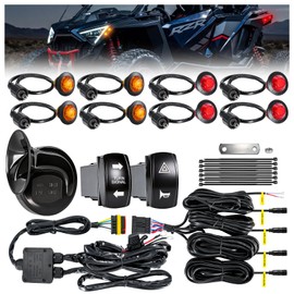 Turn Signal Kit with 110dB Horn for Polaris RZR, Can-Am, Kawasaki