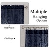 OVZME Anji Textured Navy Blue Sheer Curtains 84 inch Length