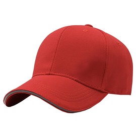 One Limitation CP164 Hat, Cap, Plain, Brim Line, Simple, Stylish, Men's, Women's,, red