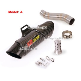 Unbranded Exhaust Mid Pipe Link Black Muffler Tips For Honda CBR300R CB300F 2013-2021