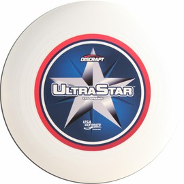Discraft Center Print Super Color Ultra Star Ultimate Frisbee Sport Flying Disc White