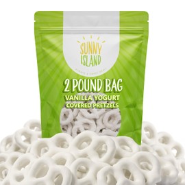 Vanilla Yogurt Covered Pretzels | 2-Pound Bag | Salted Pretzels in Sweet Vanilla Yogurt