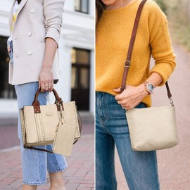 Dasein Purses Handbags for Women Tote Wallet Set Top Handle Satchel Shoulder Hobo Bag 3pcs