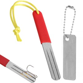 Hook Sharpener, Set of 2, Diamond File, Fishhook Sharpener, Grinder, Sharpener, Double Sided Groove, Sharpener, Camping, Outdoors, Portable, Fishing Accessories, Fishing Accessories
