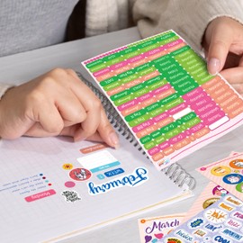 colortouch Planner Stickers - 1500+ Pcs Monthly, Weekly, Daily Sticker Set 16 Sheets - Scrapbook Stickers Collection for Calendar, Organizer, Journals - Essential Seasonal Planner Accessories