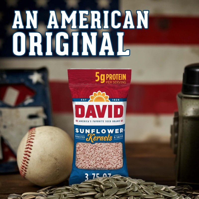 DAVID Sunflower Kernels, Original Flavor, 3.75 oz.