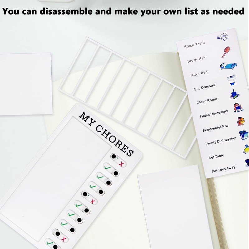 MY CHORES Chart for Kids, Wieat 2 Pcs Memo Board