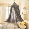 ZIQINPSQ Bed Canopy for Girls with Ruffled,Princess Round Dome Children