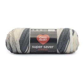 Generic Bulk Buy - Red Heart Super Saver Newsprint Yarn - 1 Pack of 141g/5oz - Acrylic - 4 Medium (Worsted) - 236 Yards - Knitting/Crochet, newsprint; black; white