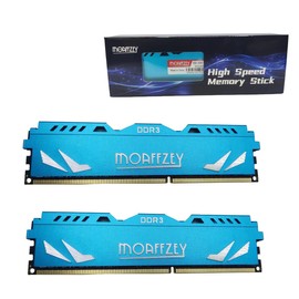 Moaffzey 1600MHZ DDR3 RAM 16GB(2 * 8GB)(PC3-12800) XMP1.2 CL9 1.5V UDIMM PC Computer Desktop Memory Module Ram Upgrade Unbuffered Non-ECC Desktop Computer Memory