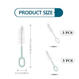 10 PCS Nipple Brushes Pacifier Cleaning Tools Small Bottle Brush Nipple Cleaner Nipple Bottle Brushes for Bottles and Accessorie