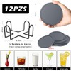 INGEQUIS 12 Piezas Posavasos de Silicona para Mesa, Portavasos Antideslizantes