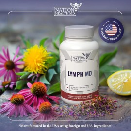 Nation health md Lymph MD - Lymphatic System Supplement with 9 Botanicals. Men and Women - 60 cap