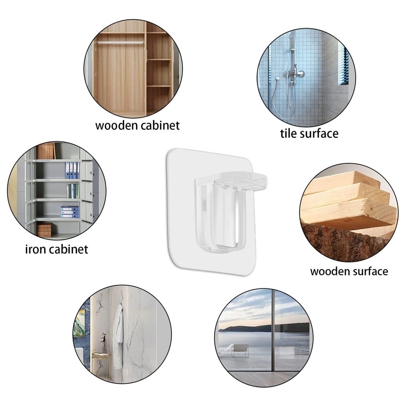 30 Pieces Adhesive Shelf Bracket, Punch Free Reinforced Design Shelf