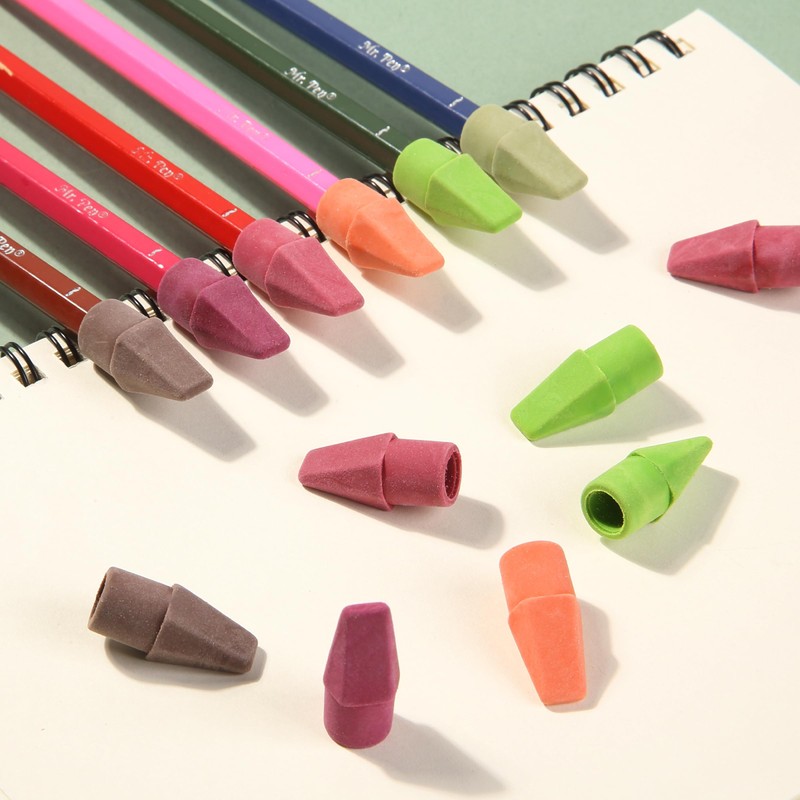 Mr. Pen- Pencil Erasers Toppers, 120 Pack, Late Harvest Color
