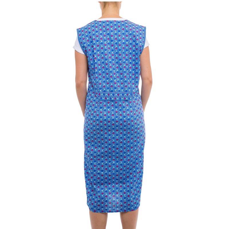 Tobeni Women's Long Cotton Apron Dress with Zip (5703) -
