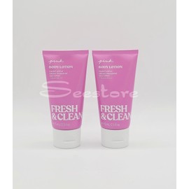 Victoria's Secret Pink Fresh & Clean Travel Size Body Lotion 2.5 fl oz Set of 2
