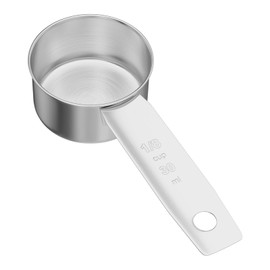 LEIFENY 1PCS 1/8Cup(2Tbsp, 30ml, 2oz) Stainless Steel Measuring Cup, Single Metal Scoop for Wet and Dry Ingredients, Great Kitchen Gadgets for Cooking