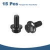 sourcing map 15Pcs 1/4-20 x 1/2" Flanged Hex Head Bolts,