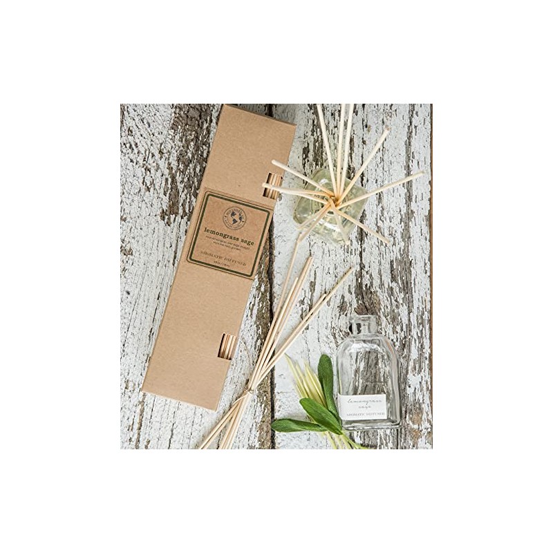 Eco Candle Co. Reed Diffuser Set, Verbena Basil, 4 oz.