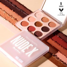 Beauty Creations Nude Desire – Paleta de sombras mini, 9 tonos matte, satinados y brillantes – Alta pigmentación y fácil de difuminar
