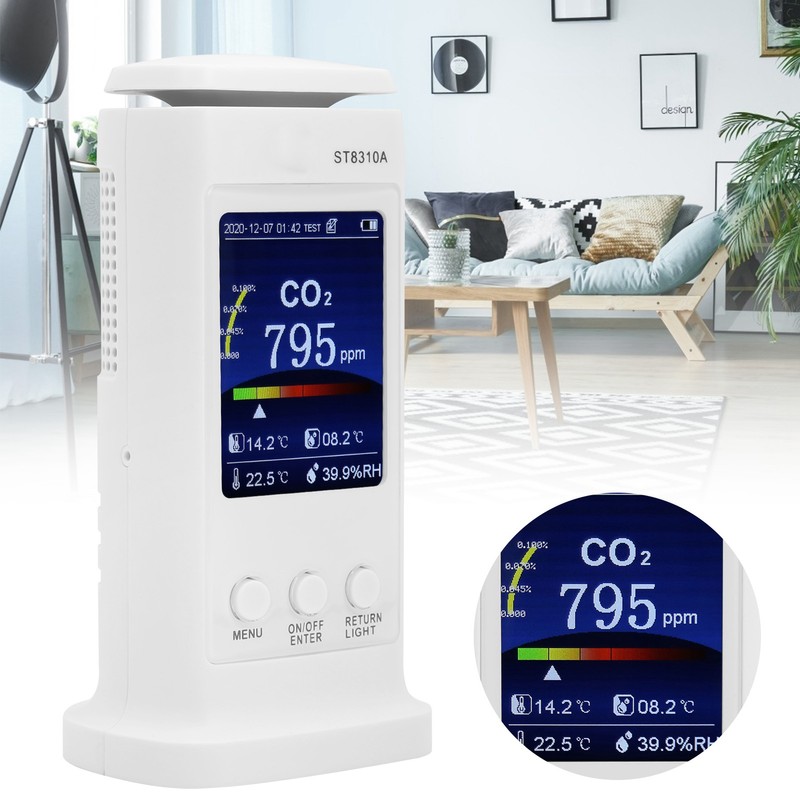ST8310A Carbon Dioxide Tester Recorder Air Quality Detector Temperature Humidity
