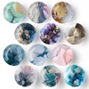 Glass Fridge Magnets, 12Pcs Marble Texture Crystal Refrigerator Glass Magnets