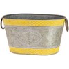 Boston International Oval Tins Set of Two Textured Galvanized Metal