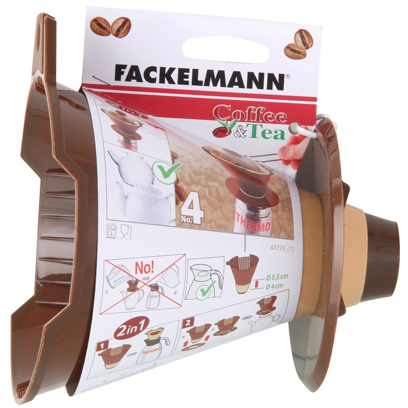 Fackelmann Filterbehälter Nr. 4, Filterhalter, Kaffeefilter für bis zu 4