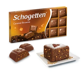 Schogetten Caramel Brownie Chocolate Bar Candy Original German Chocolate 100g/3.52oz (Pack of 2)