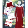 Seaehey Womens Fairy Costume Red Sequin Dress Wings Wand Glasses