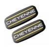Tomilia 2Pc Cheyenne Cab Emblem Badge Logo Roof Pillar Replacement