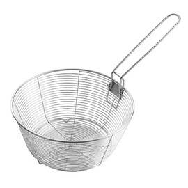 Stainless Steel Deep Fryer Basket – Detachable Handle, Round Wire Mesh for French Fries, Chips & Food Serving – Food Grade, Dishwasher Safe (8 Inch)