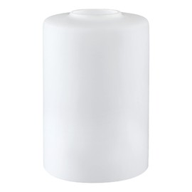 Skelang Lip-less Glass Lamp Shade, Cylindrical Light Cover with Fitter Opening, Replacement for Chandelier, Pendant, Bathroom Vanity Light, Frosted Opal White, 2 Pcs