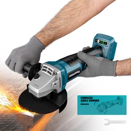 Cordless Angle Grinder for Makita 18v Battery: 8500RPM Brushless Grinder Tool- 5/8''-11 Spindle Small Angle Grinder for 4-1/2'' Wheels, 3 Variable Speed Settings for Cutting, Grinding, Bare Tool