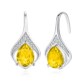 Teardrop Hook Earrings for Women Fashion Hypoallergenic Jewelry 925 Sterling Silver, Sterling Silver