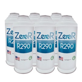 ZeroR - R290-8 oz Cans, 6 Pack - for Systems Designed for R290 - Made in USA