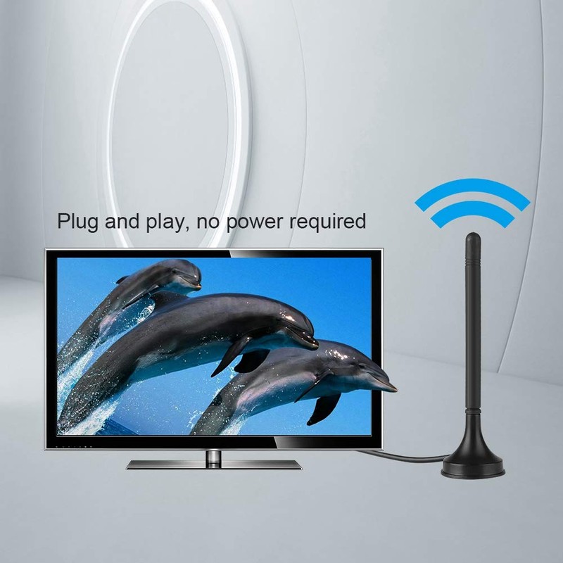 Antena Digital Interior/Exterior 10db Gane Antena FM para TV Digital