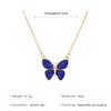 Yienate Boho Crystal Butterfly Necklace Choker Funky Blue Crystal Butterfly