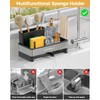 LIONONLY Kitchen Sink Organiser, Stainless Steel Sponge Holder Kitchen with