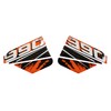 Tankpad Side Tank Pad Carbon Splatter Orange Compatible with KTM