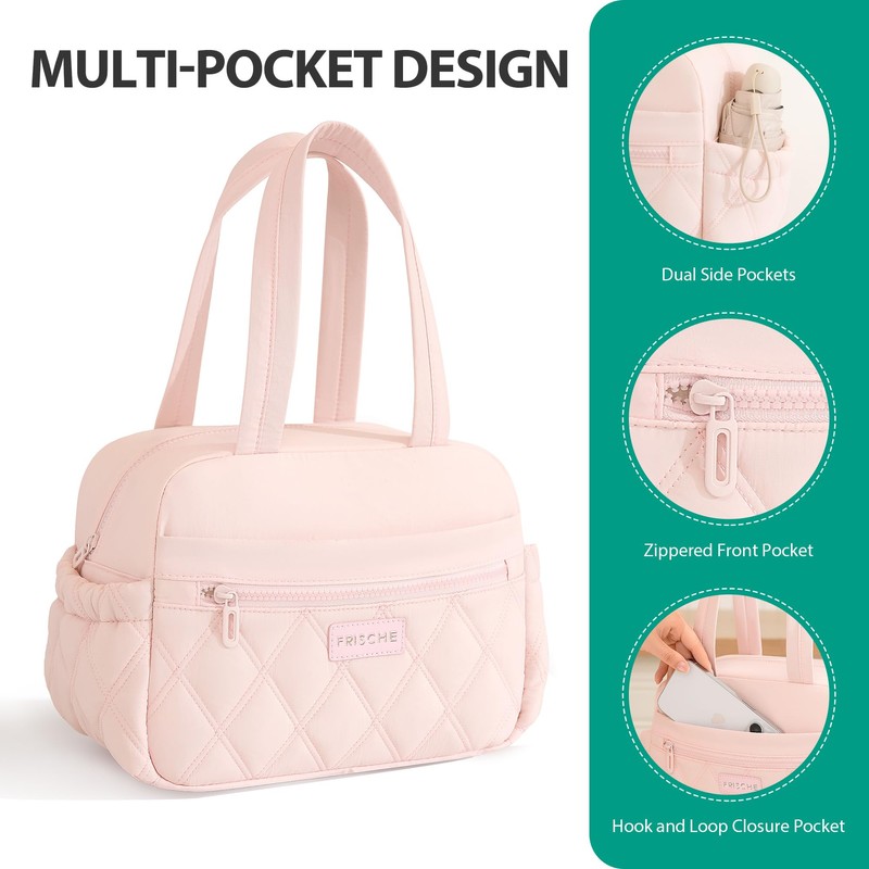 Veki Lunch Box for Women Men, Cute Reusable Insulated Lunch
