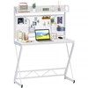 Elephance Small Gaming Desk with Pegboard, 39 Inch Computer Desk