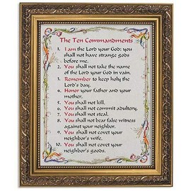 FRM PRT 13" Ten Commandments