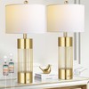 Hamucd Touch Control Set of 2 Gold Table Lamps for