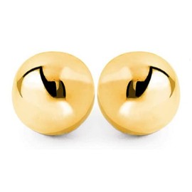 SINGULARU - Earrings Mini Dots 3 mm Gold - Earrings in 925 Sterling Silver with 18 Carat Gold Plating - Earrings Stud Earrings - Women's Jewellery, Unit size, Yellow Gold, No Gemstone