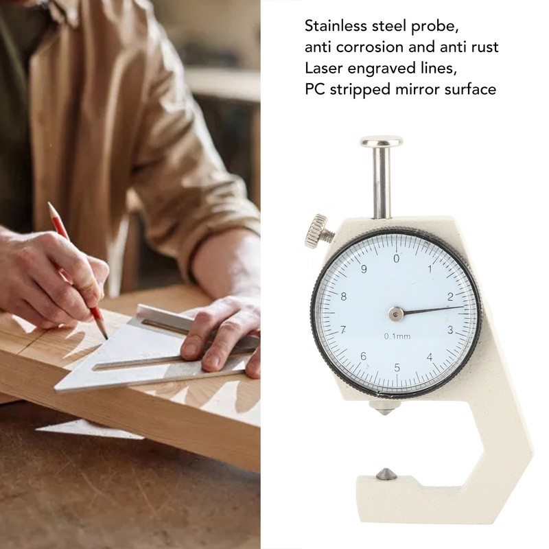 Thickness Gauge Portable Clear Scale Pointer Display Wear Resistant Thickness
